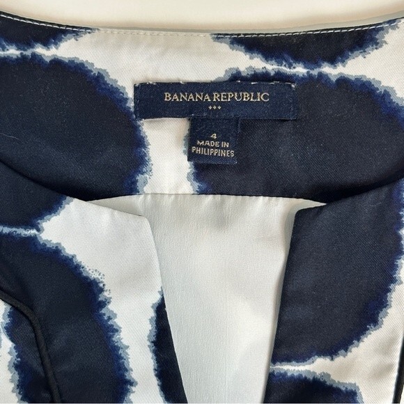 Banana Republic Factory Navy Ink Polkadot Sheath Dress 4 - Picture 4 of 10